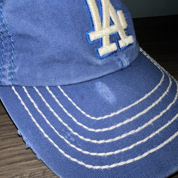 Los Angeles Dodgers Distressed Baseball Hat MLB Embroidered Cap '47 Size Medium - Picture 4 of 7